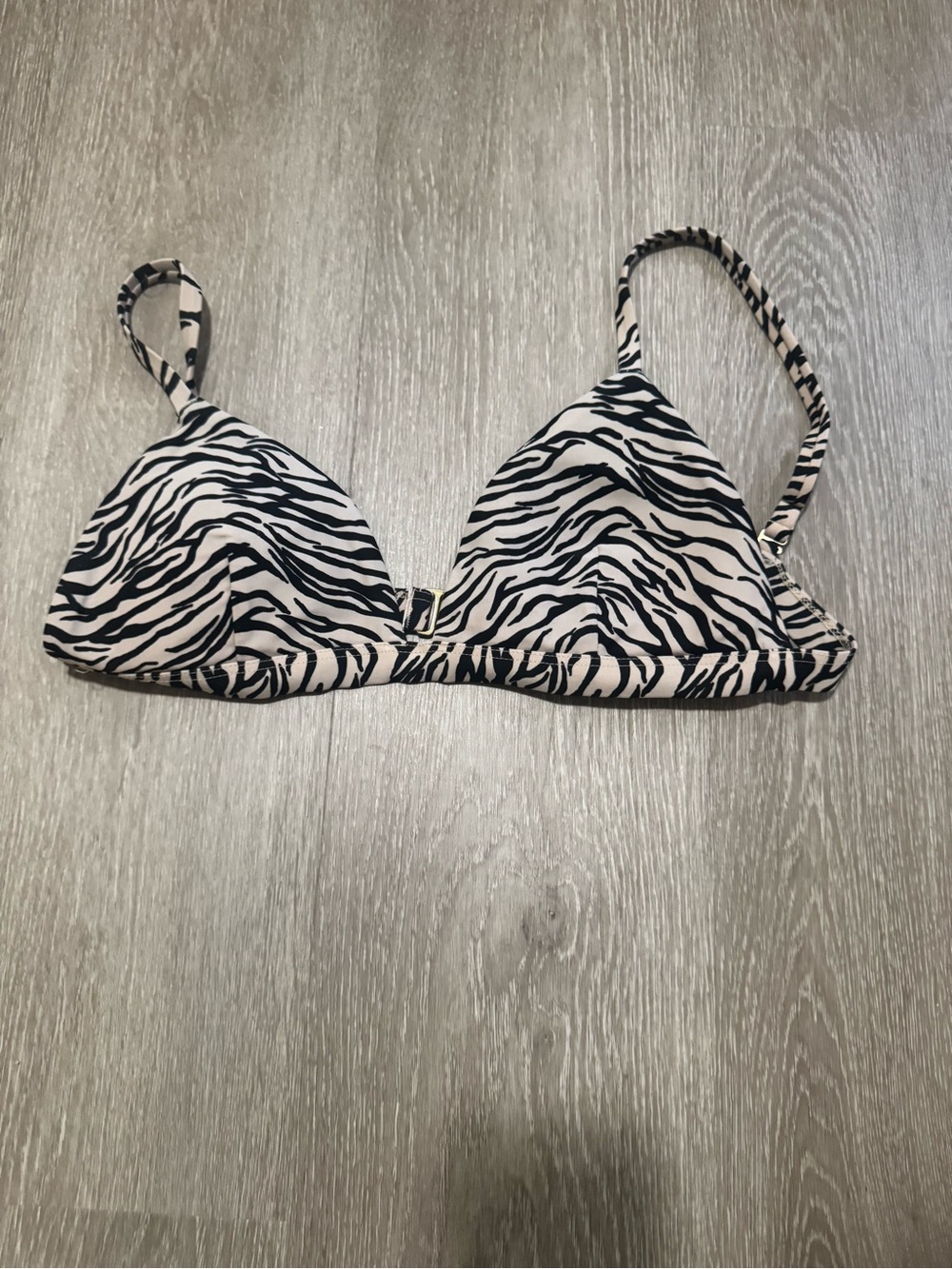 Hollister Swim Size Medium Zebra Print Triangle Bikini Top